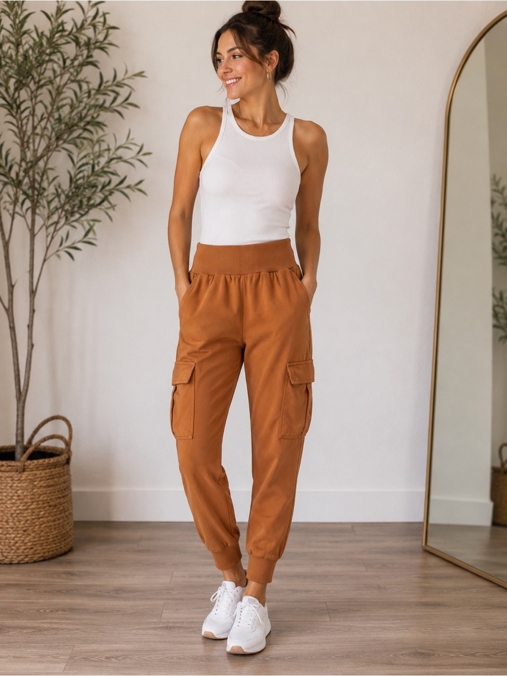 Happily Grey high-Waist Cargo Joggers